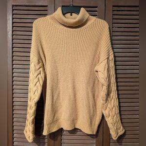 Elegant Camel Turtleneck Sweater